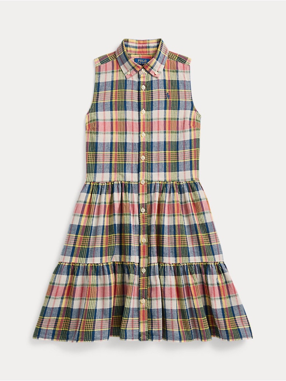 Polo by Ralph Lauren Plaid Cotton Madras Shirtdress
